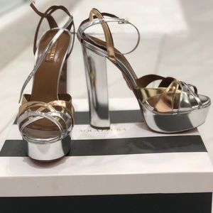 Aquazzura Luna Sandal Plateau 140 size 39 I wear 8